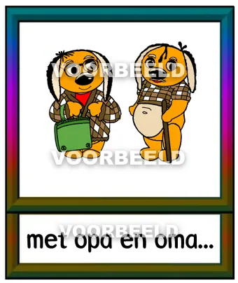 Met opa en oma...