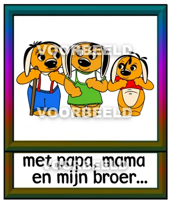 Met papa mama en mijn broer