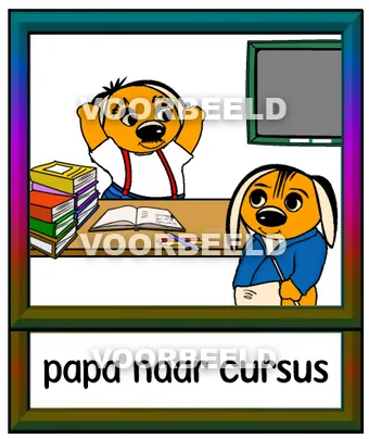 Papa naar cursus