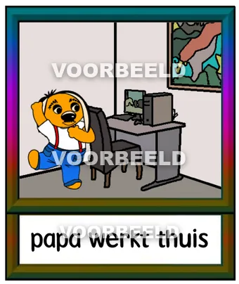 Papa werkt thuis