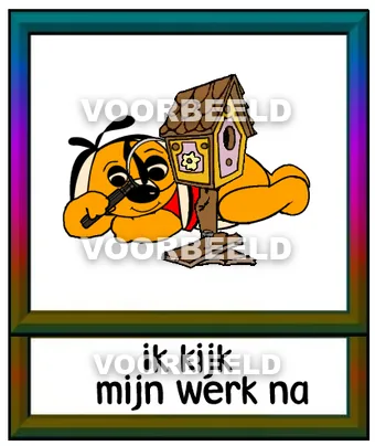 Ik kijk mijn werk na