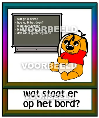 Wat staat er op het bord