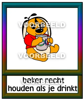Beker rechthouden als je drinkt