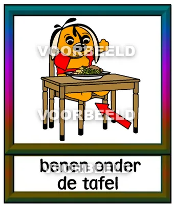 Benen onder de tafel