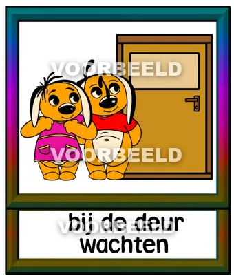 Bij de deur wachten
