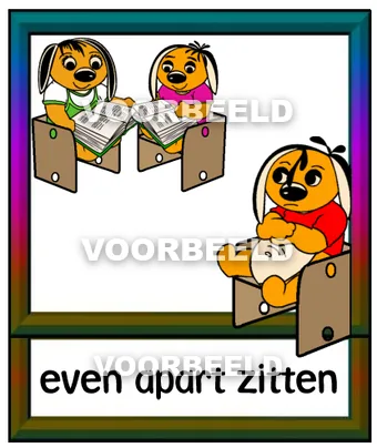 Even apart zitten