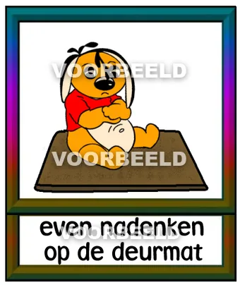 Even nadenken op de deurmat