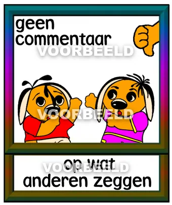 Geen commentaar op wat anderen zeggen