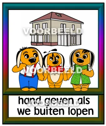 Hand geven als we buiten lopen