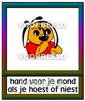 Hand voor je mond als je hoest