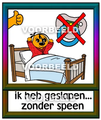 Ik heb geslapen zonder speen