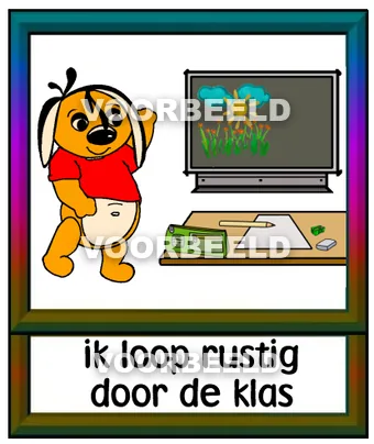Ik loop rustig door de klas