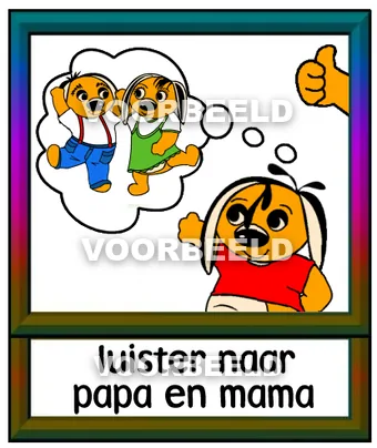 Luisteren naar mama en papa