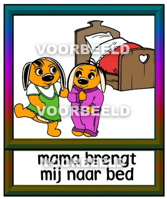 Mama brengt mijn naar bed m
