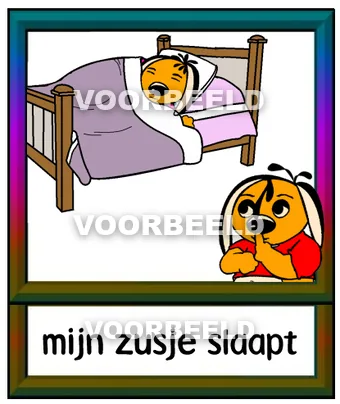 Mijn zusje slaapt
