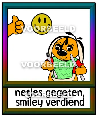 Netjes gegeten smiley verdiend