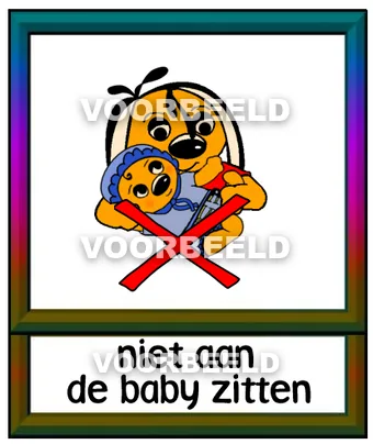 Niet aan de baby zitten