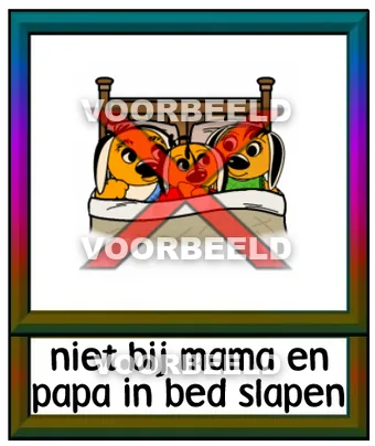 Niet bij mama en papa in bed slapen