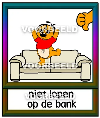 Niet lopen op de bank