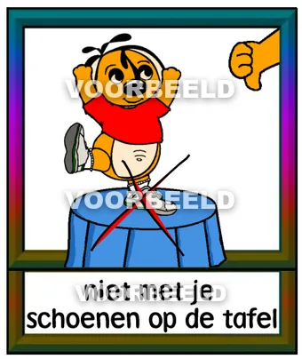 Niet met je schoenen op de tafel
