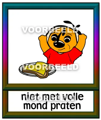 Niet met volle mond praten