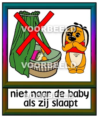 Niet naar de baby als zij slaapt