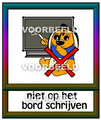 Niet op het bord schrijven