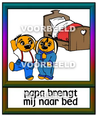 Papa brengt mij naar bed j