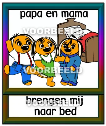 Papa en mama brengen mijn naar bed j