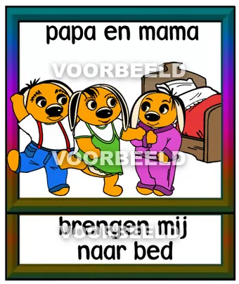 Papa en mama brengen mijn naar bed m