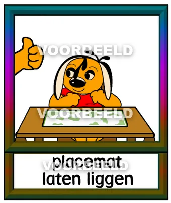 Placemat laten liggen