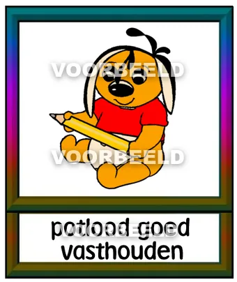 Potlood goed vasthouden