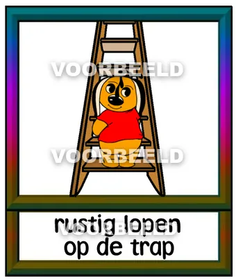 Rustig lopen op de trap