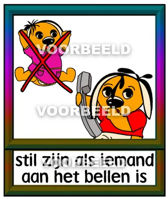 Stil zijn als iemand aan het bellen is