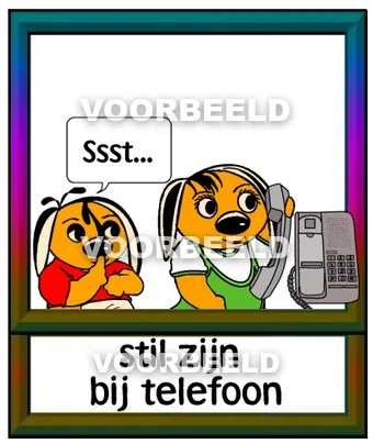 Stil zijn bij telefoon