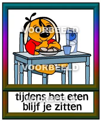 Tijdens het eten blijf je zitten