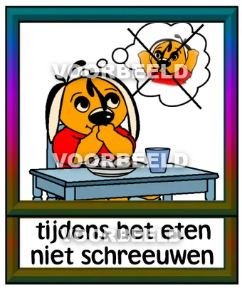 Tijdens het eten niet schreeuwen