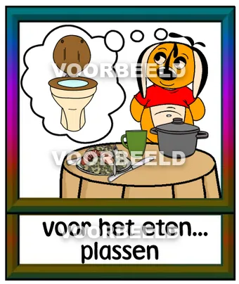 Voor het eten plassen