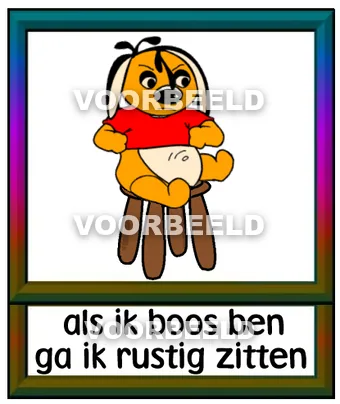 Als ik boos ben ga ik rustig zitten