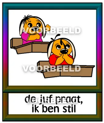 De juf praat ik ben stil