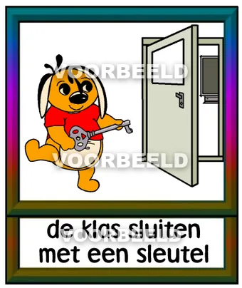 De klas sluiten met een sleutel
