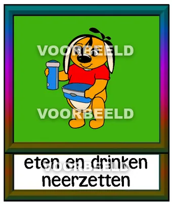 Eten en drinken neerzetten groen