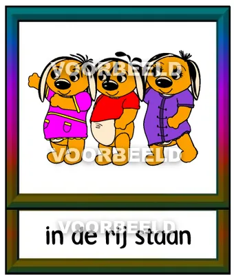 In de rij staan