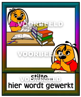 Stilte hier wordt gewerkt
