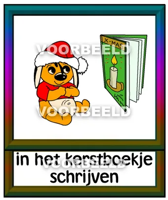 In het kerstboekje schrijven