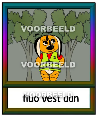 Fluo vest aan