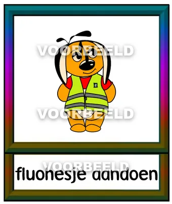 Fluohesje aandoen