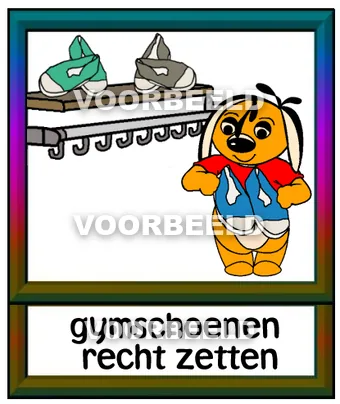 Gymschoenen rechtzetten