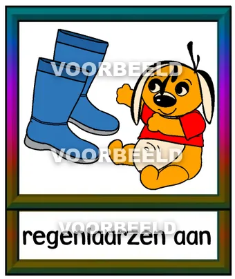 Regenlaarzen aan