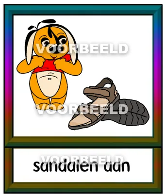 Sandalen aan